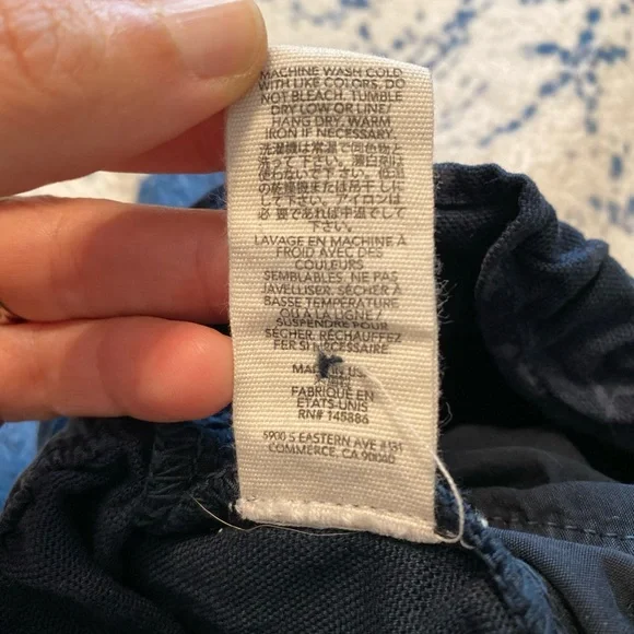 The Great. Gunny Sack Trouser High Rise Trouser Blue Floral Size 2 - Picture 7 of 8